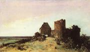 Johan-Barthold Jongkind Ruins of the Castle at Rosemont painting